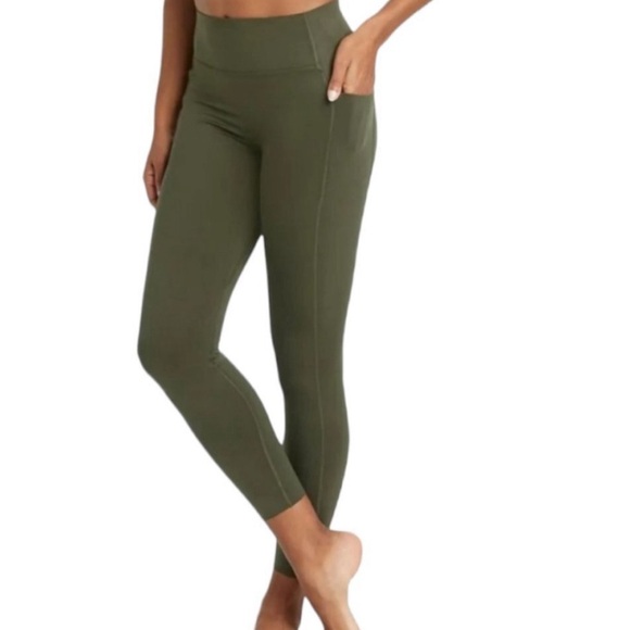 Women's Flex High-Rise 7/8 Leggings By All in Motion Small Short Miss Green NWT - Picture 1 of 13